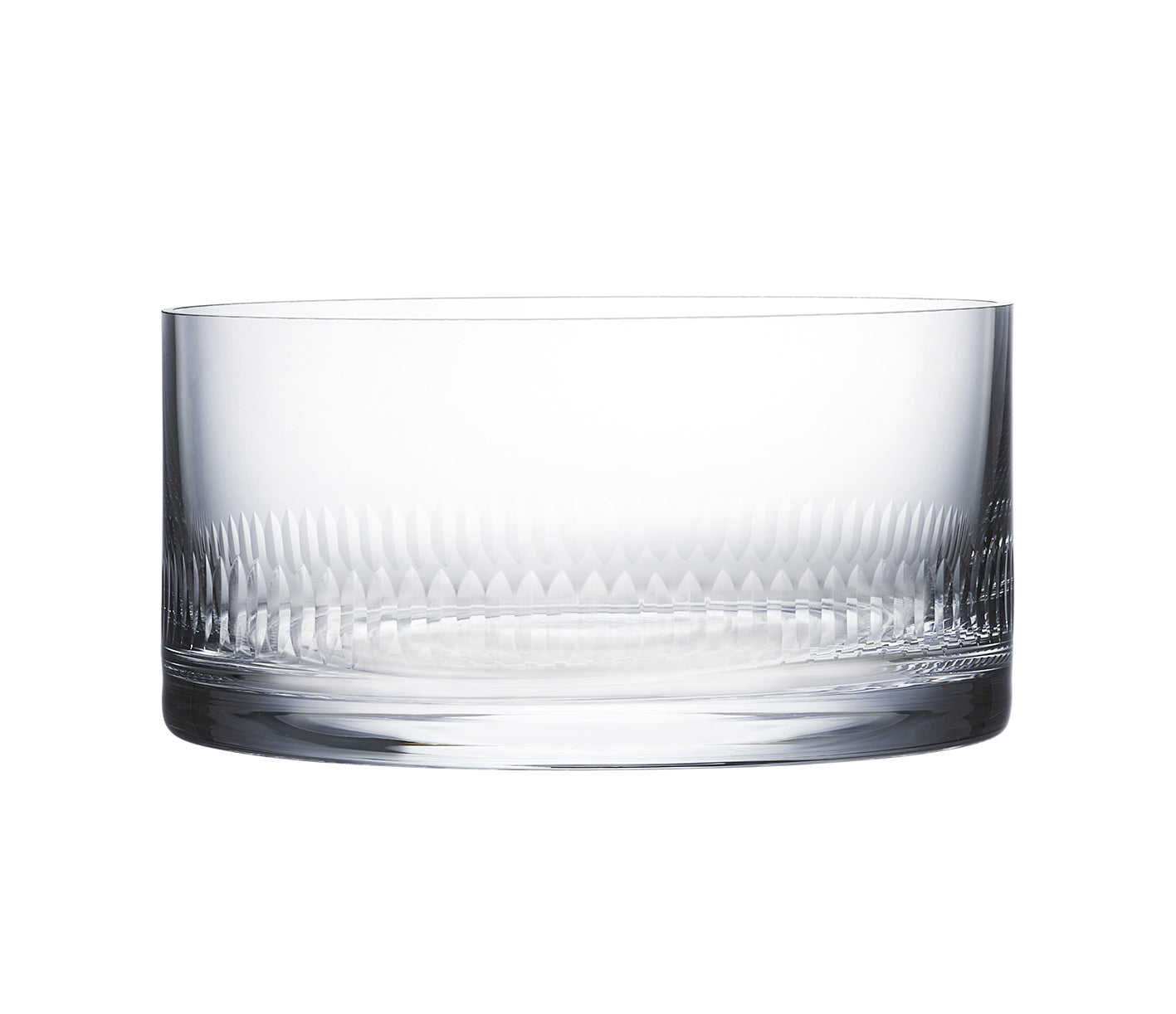 A Crystal Ice Dish with Spears Design