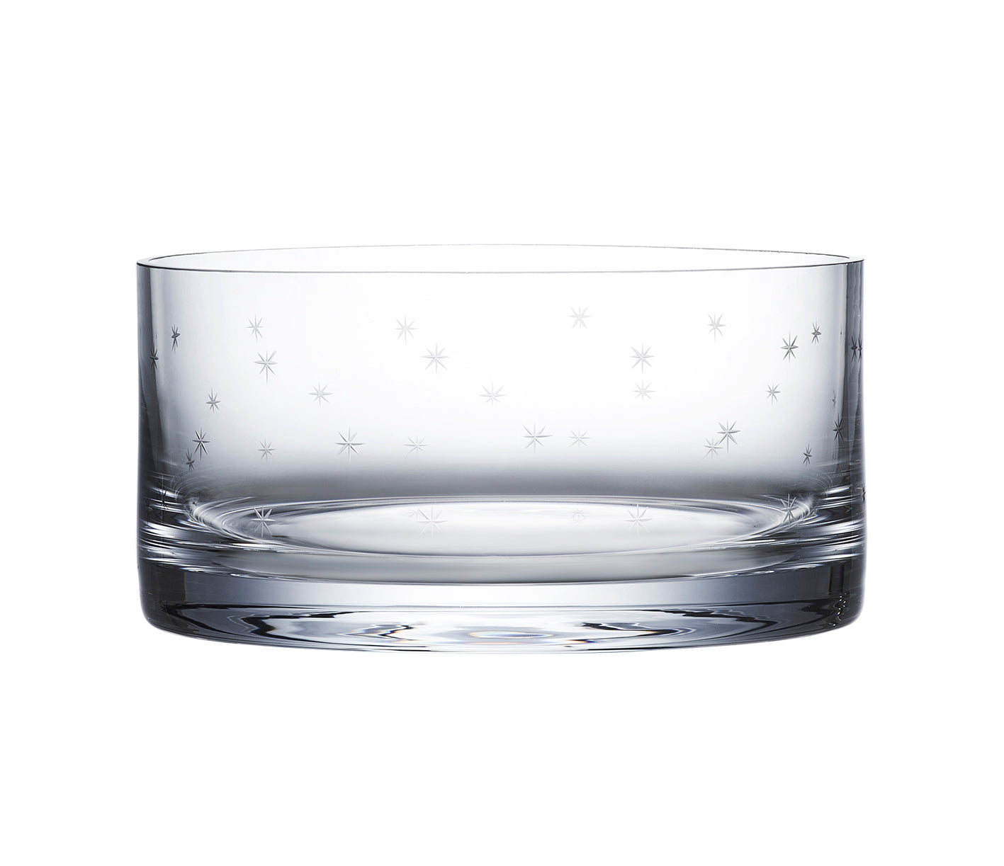 A Crystal Ice Dish with Stars Design