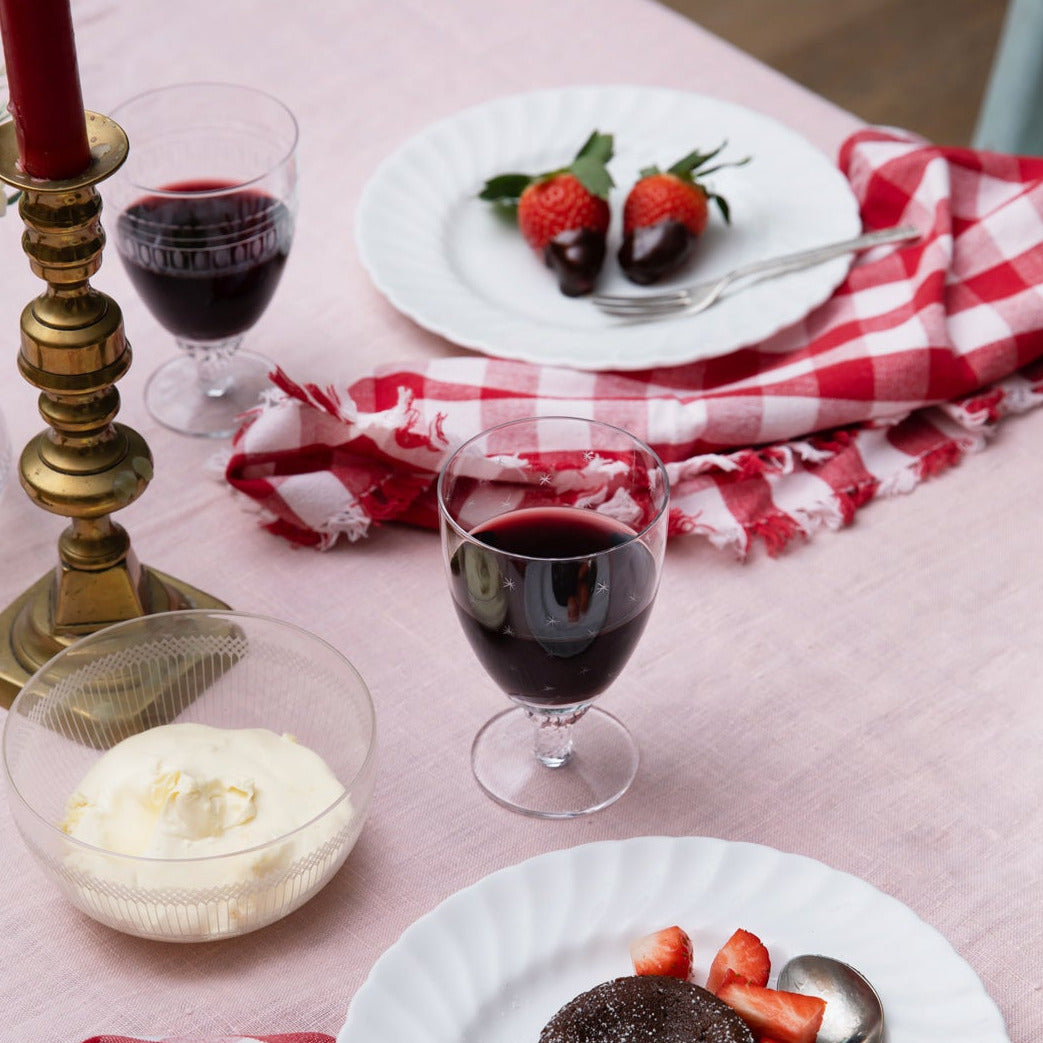 Bicchieri da Bistrot in Cristallo con Design a Stelle