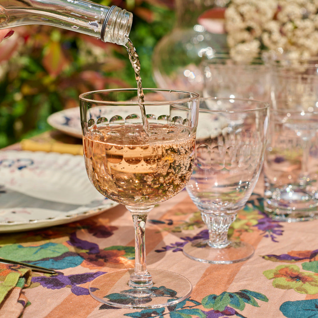 Bicchieri da vino Daphne con design a lente