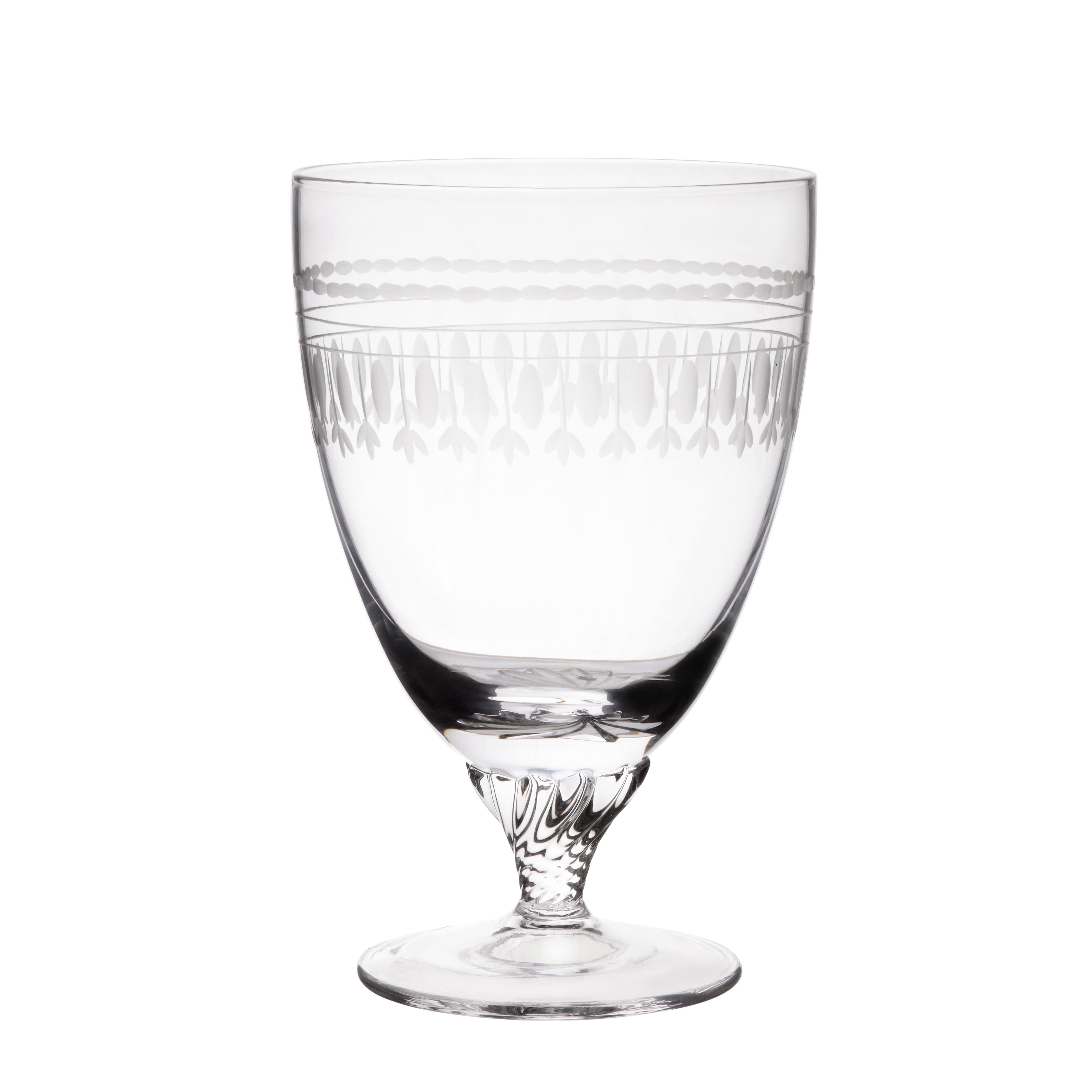The Vintage List A Set of Four Crystal Highballs with Ovals Design