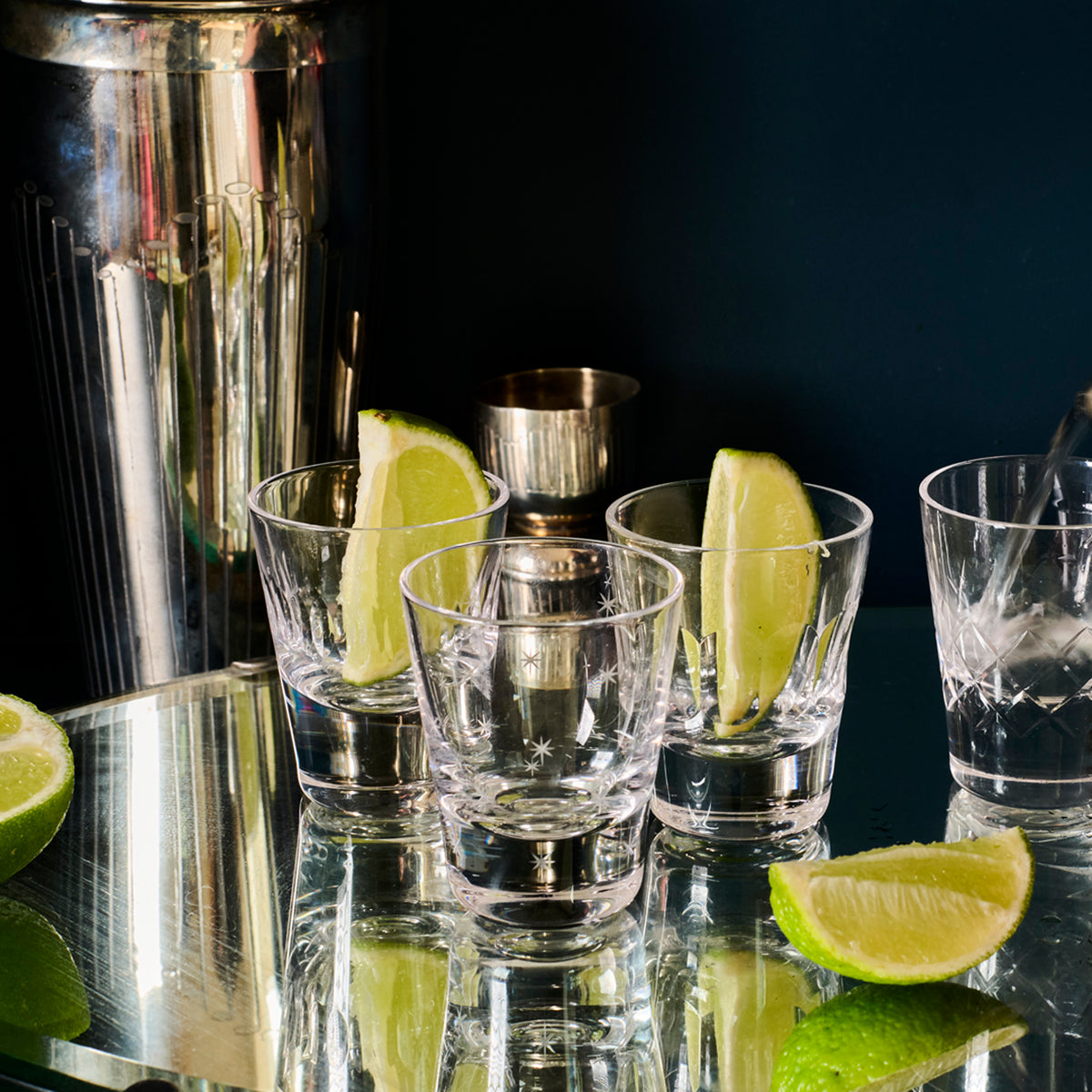 Six Shot Glasses with Mixed Designs