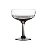 smoky crystal cocktail glasses with lens design