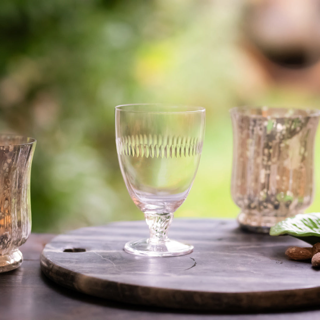 Bicchieri da bistrò Crystal con decorazione Spears