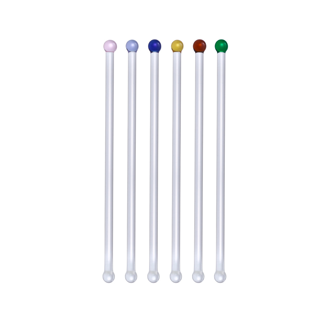 Six Glass Stirrers