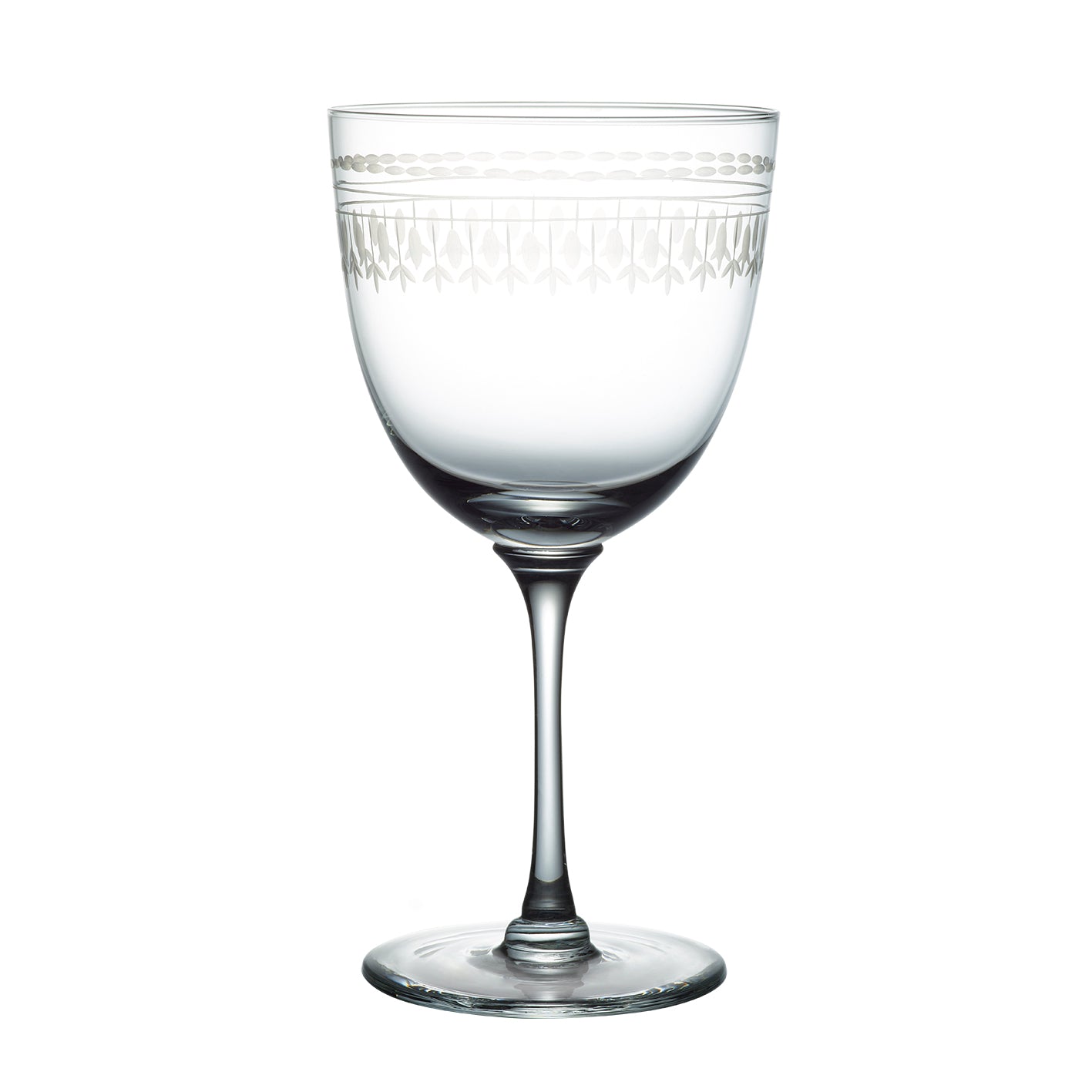 Large Crystal Wine Glasses with Ovals Design