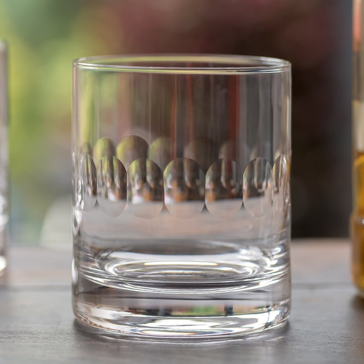 Crystal Whisky Glasses with Lens Design