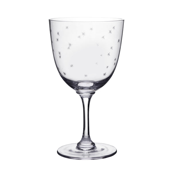 Crystal Wine Glasses with Stars Design