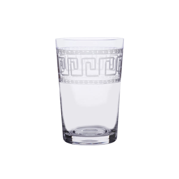 Crystal Tumblers with Greek Key Design