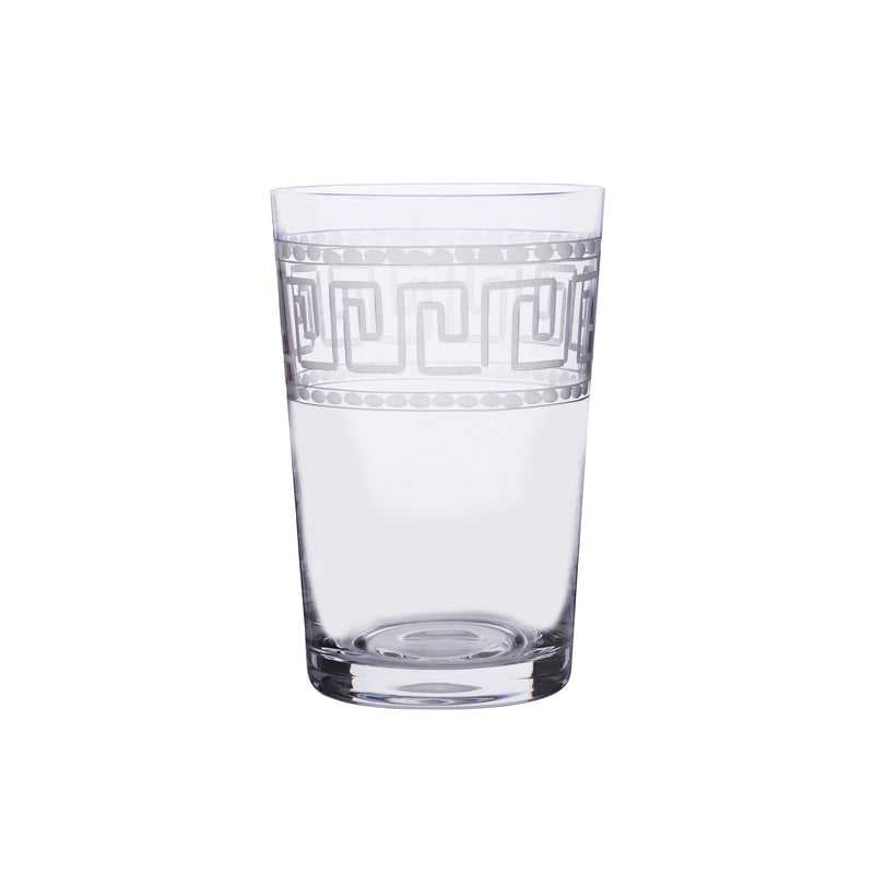 Crystal Tumblers with Greek Key Design