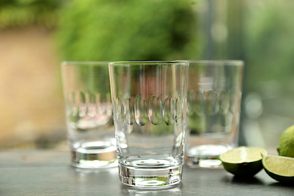 Crystal Tumblers with Lens Design