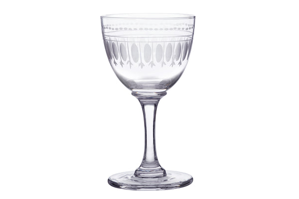 Crystal Liqueur Glasses with Ovals Design