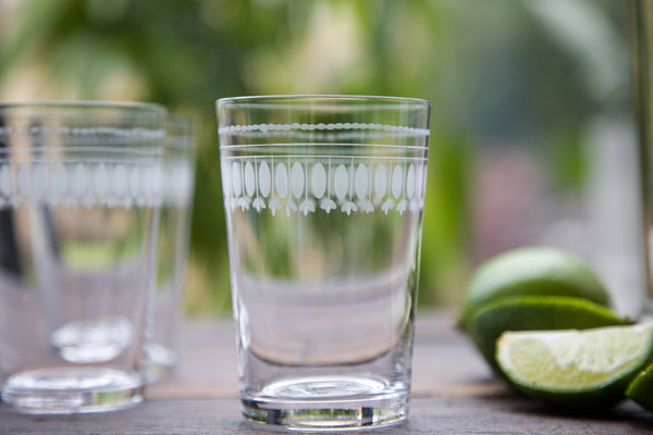 Crystal Tumblers with Ovals Design