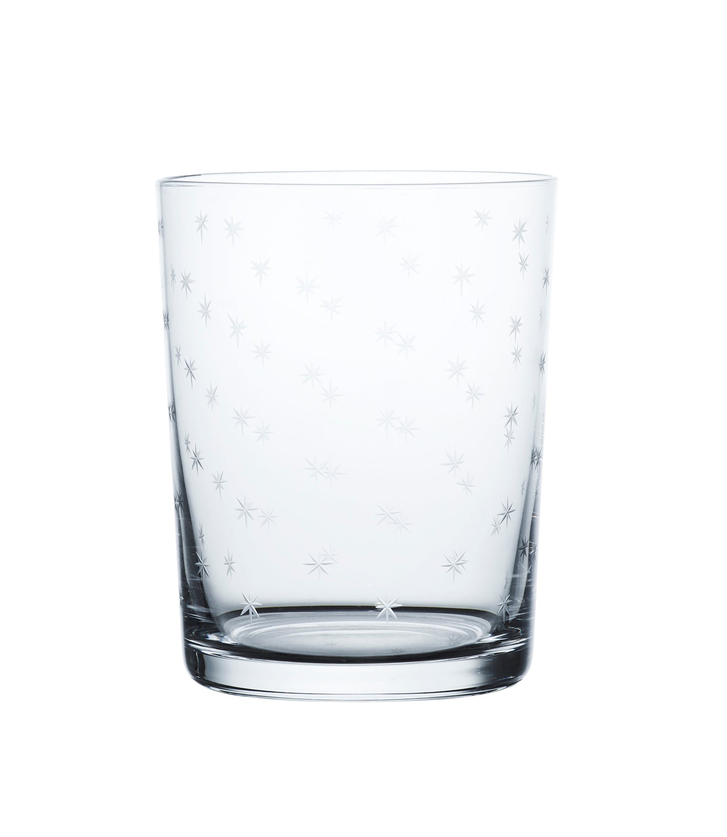 Crystal Large Tumblers with Etched Stars - Set of 4