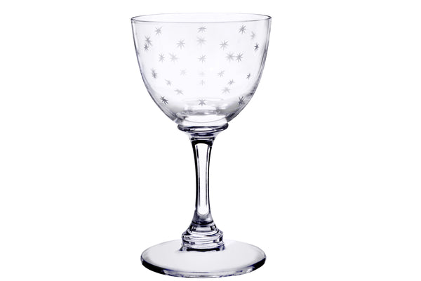 Crystal Liqueur Glasses with Stars Design