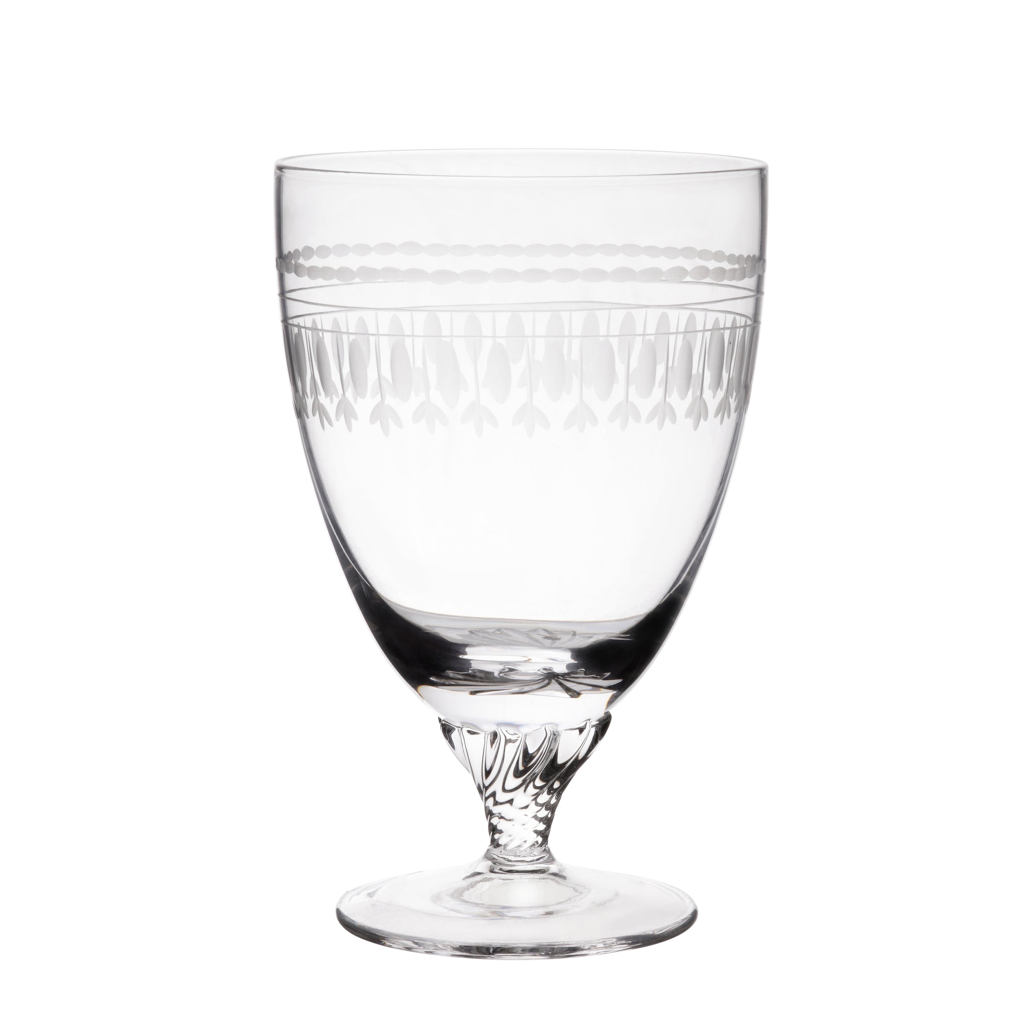 Crystal Bistro Glasses with Ovals Design, Set of 6