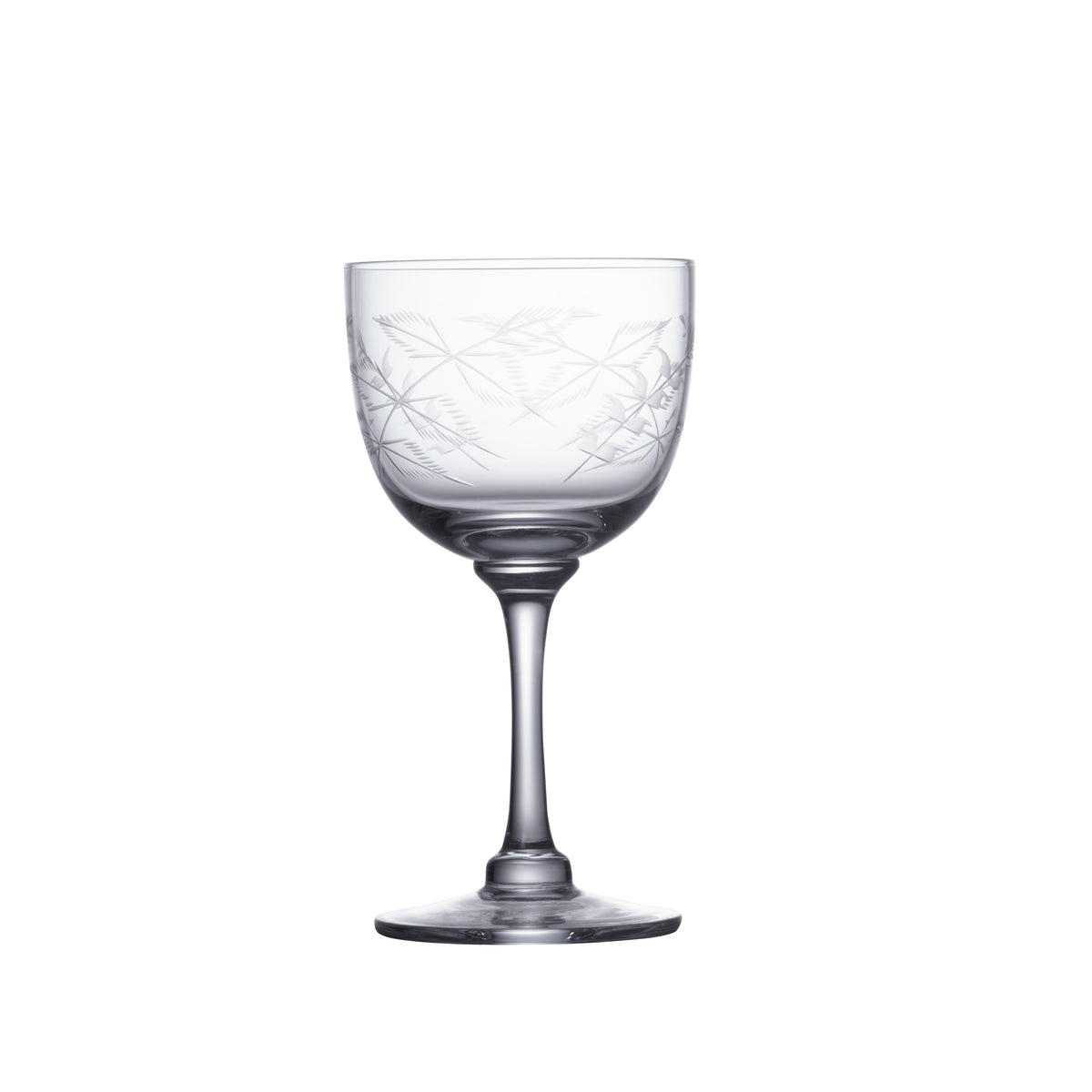 Nick and Nora Glasses with Fern Design
