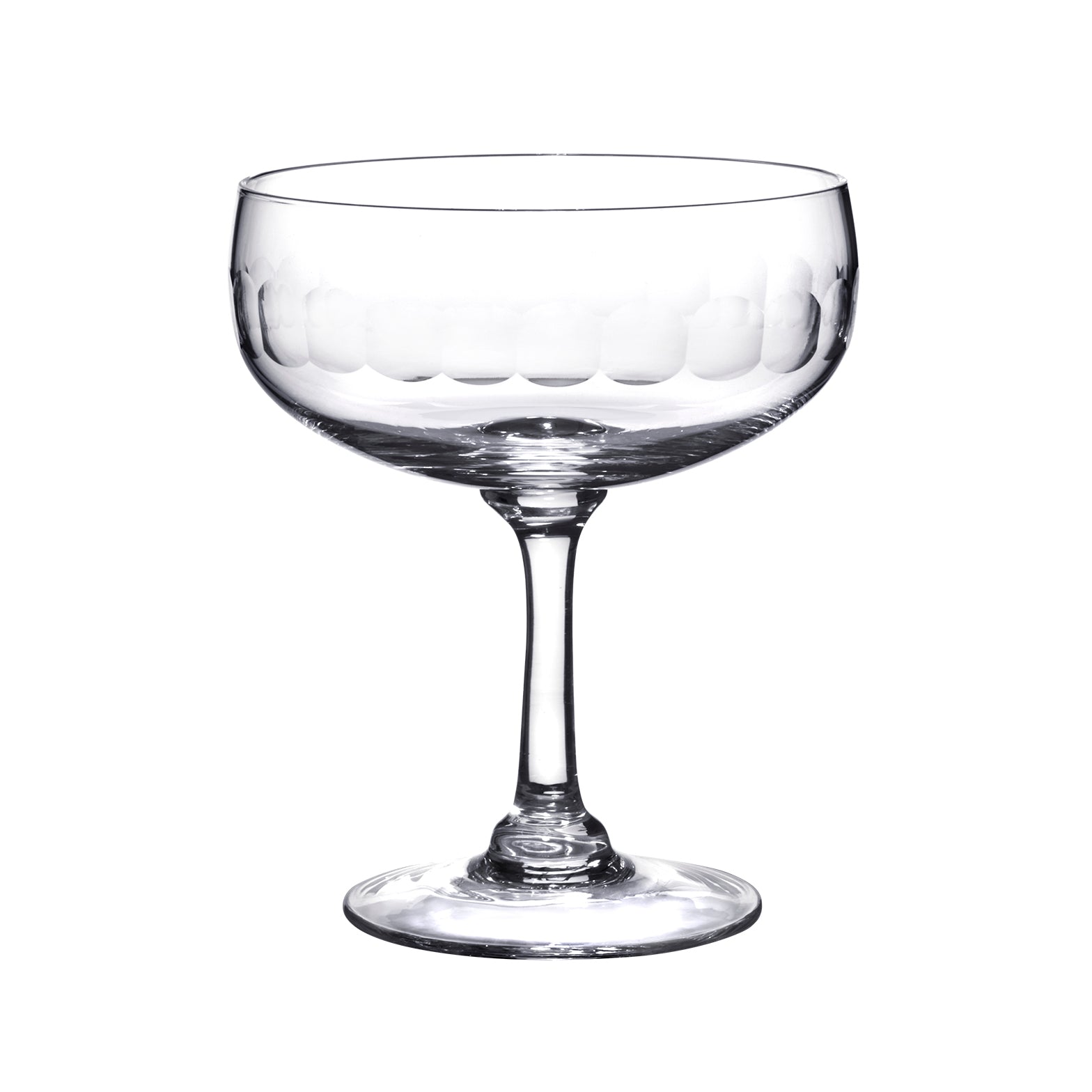 Crystal Cocktail Glasses with Lens Design | Set of 2