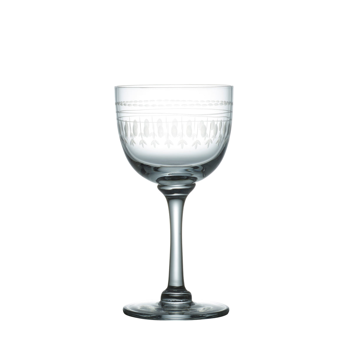 Nick and Nora Glasses with Ovals Design