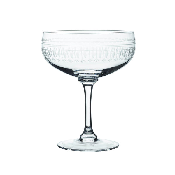 Crystal Cocktail Glasses with Ovals Design