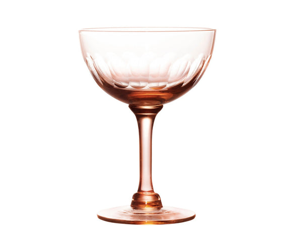 Crystal Champagne Saucers with Lens Design – The Vintage List