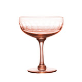 rose crystal cocktail glasses with lens design