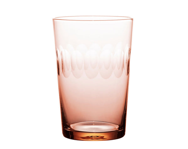 rose crystal tumblers with lens design