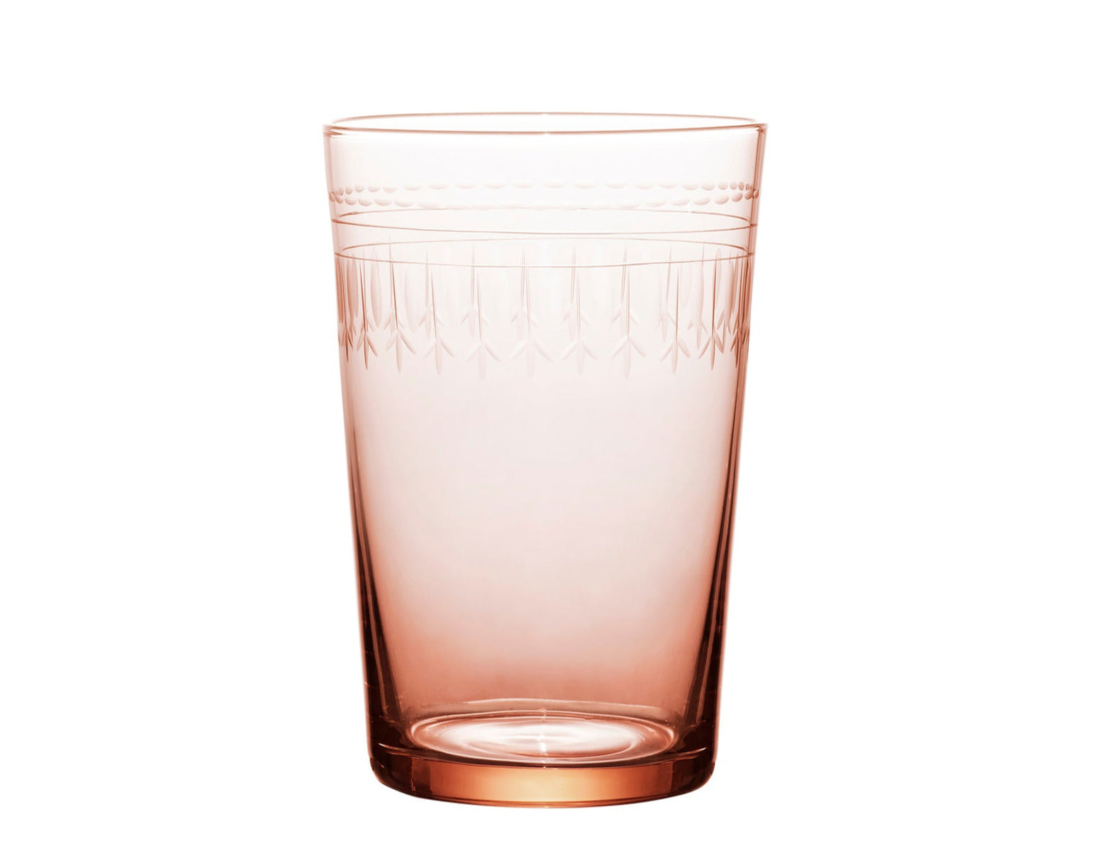 four rose crystal tumblers with ovals design