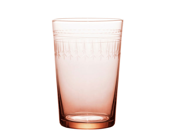 rose crystal tumblers with ovals design