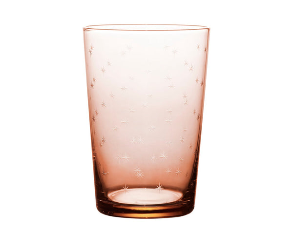 rose crystal tumblers with stars design