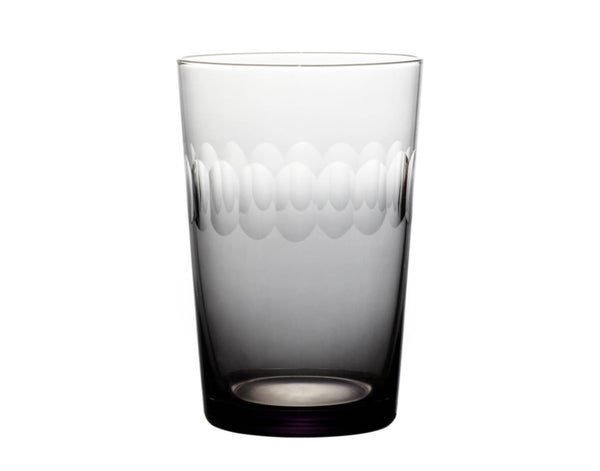 smoky crystal tumblers with lens design
