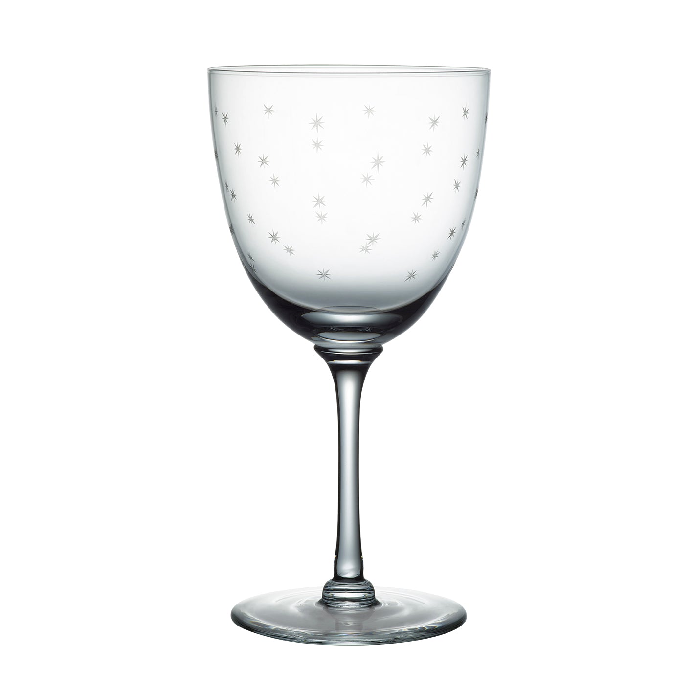 Crystal Red Wine Glasses with Stars Design