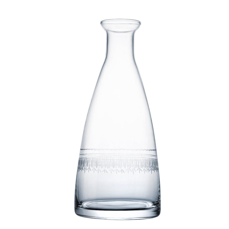 A Crystal Table Carafe with Ovals Design