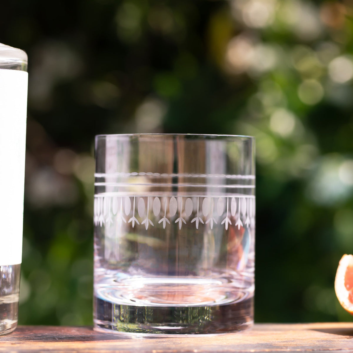 Verres à whisky en cristal avec motif ovale