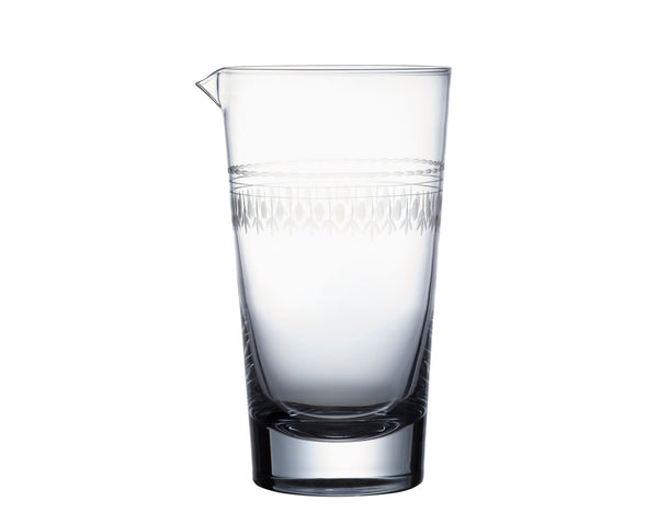 A Mixing Glass with Ovals Design