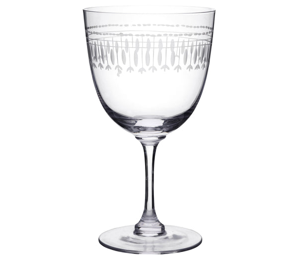 Crystal Wine Glasses with Ovals Design