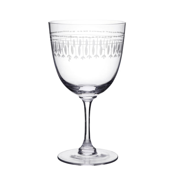 Crystal Wine Glasses with Ovals Design
