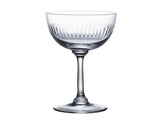 Crystal Champagne Saucers with Spears Design