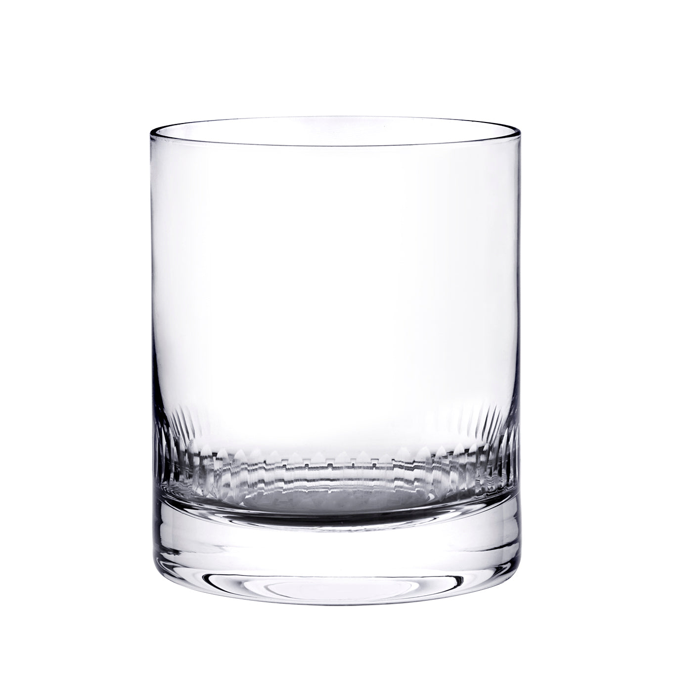 A Pair of Crystal Whisky Glasses with Spears Design