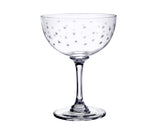 Crystal Champagne Saucers with Stars Design